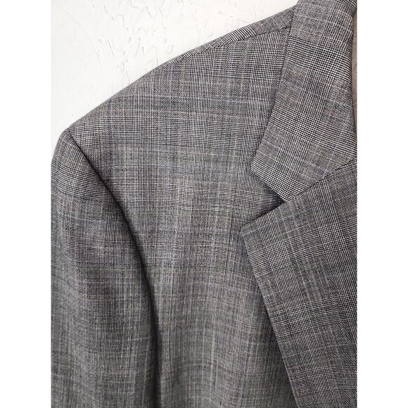 Gray Wool Cashmere Blend Sport Coat Academia Preppy Refined | Jos A Bank 46R - Picture 3 of 10